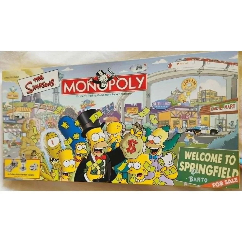 The Simpsons Monopoly Board Game USAOPOLY Vintage Collector's Edition Complete